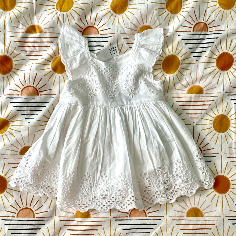 GAP Baby White Eyelet Dress